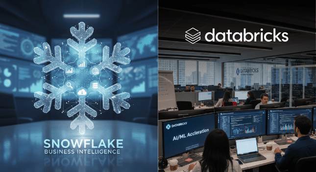 Snowflake for Business Intelligence vs Databricks for AI/ML: Picking the Right Platform for Your Strategy Comparison Guide Banner - 2